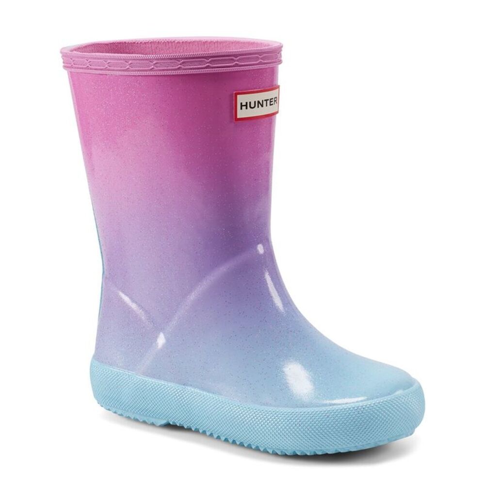 Hunter First Starcloud Rubber Rain Boot, Blue